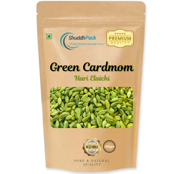 ShuddhPack 100g Premium Green Cardamom (Hari Elaichi)